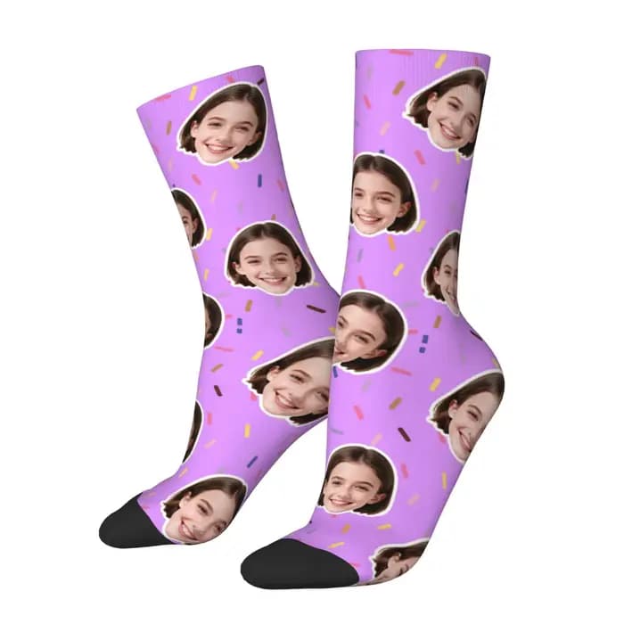 Chaussettes personnalisées en forme de visage