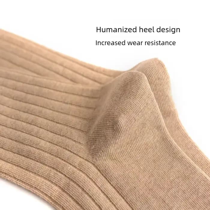 1 paire de chaussettes thermiques d'hiver en coton peigné chaud