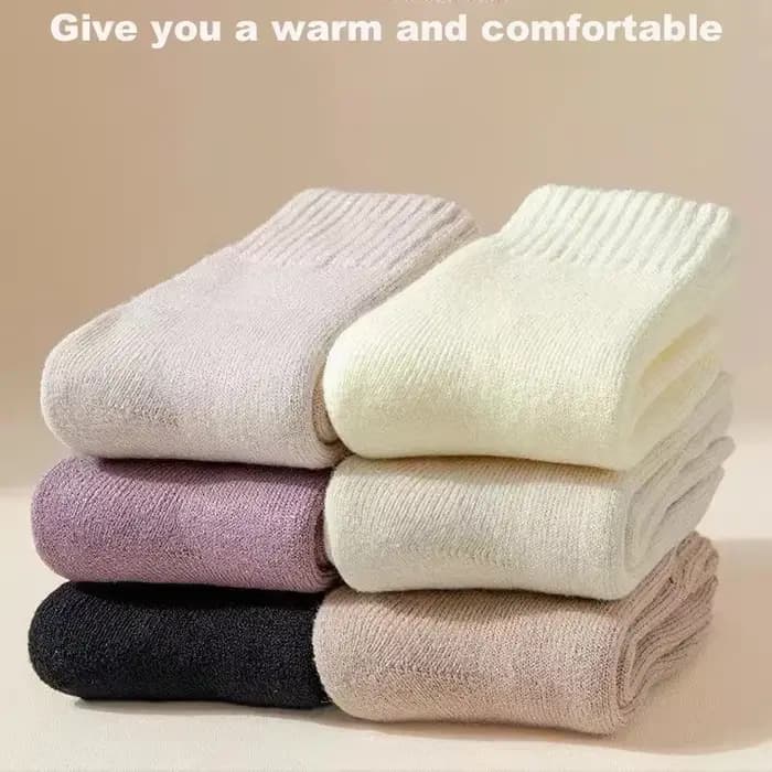 3 paires femmes chaussettes laine automne hiver chaud neige Markron couleur épais peluche poilu doux post-partum bas