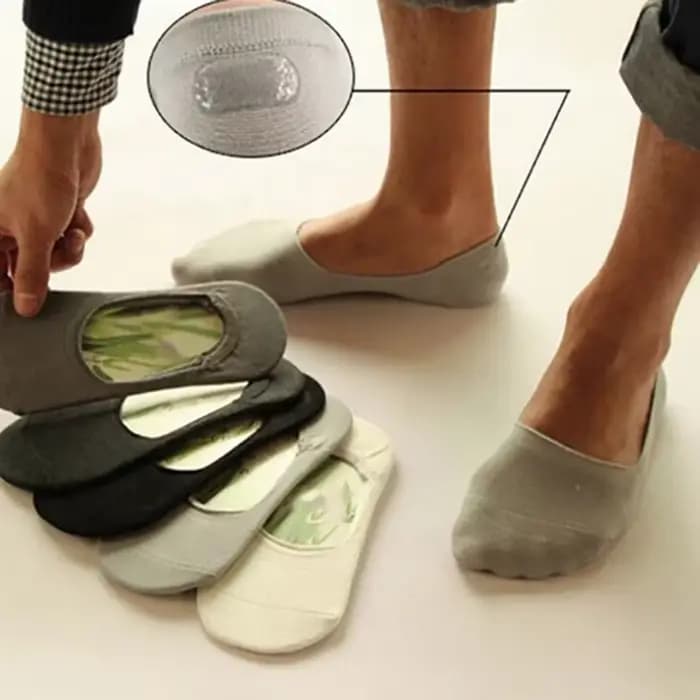 5 paires/lot de chaussettes invisibles pour hommes