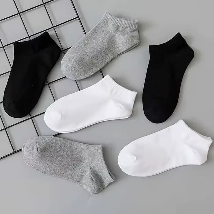 3/5/10PC unisexe décontracté couleur unie bateau chaussettes mince respirant confortable Anti odeur absorbant la sueur
