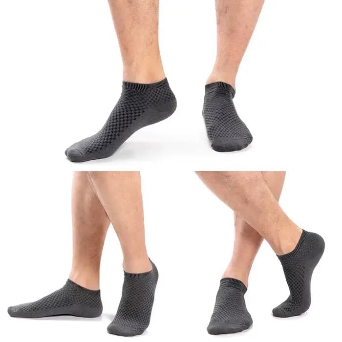 5 paires/chaussettes en tissu de bambou pour hommes chaussettes décontractées en Fiber de bambou de haute qualité respirant antibactérien déodorant chaussettes de cheville pour hommesEU45