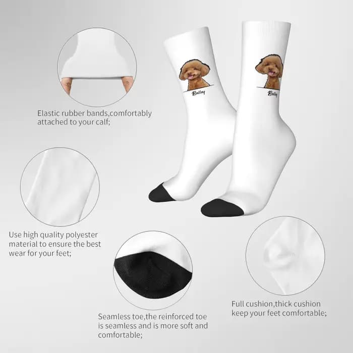 Chaussettes avatar personnalisées pour animaux de compagnie