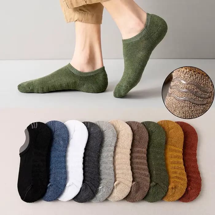 5 paires de chaussettes courtes en coton pour hommes