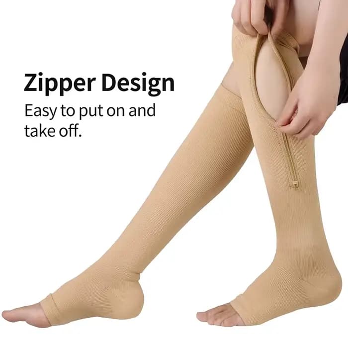 Chaussettes de Compression à fermeture éclair pour femmes