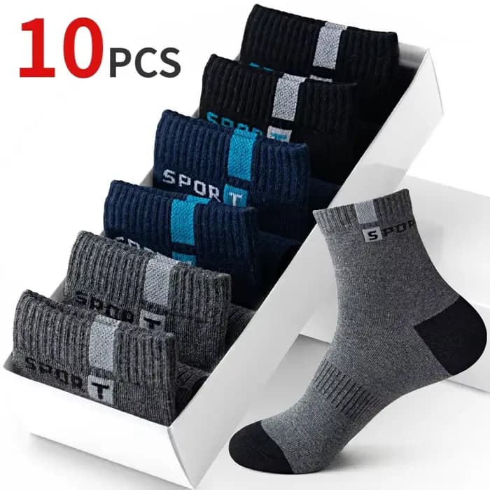 Chaussette en coton pour hommes Sport respirant doux lettre mode baskets haute élastique moyen Tube bas serviette Sox été course