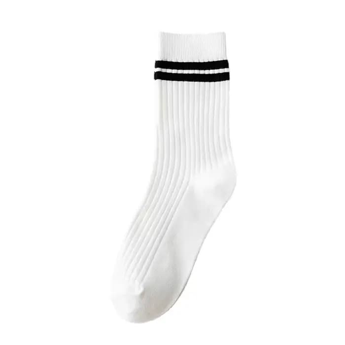 Chaussettes de Sport à rayures blanches et Orange pour femmes