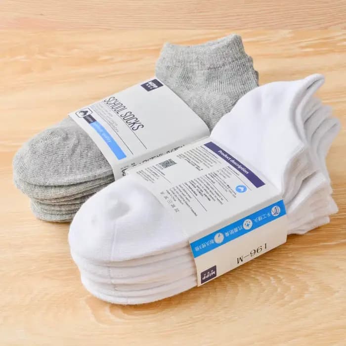 Chaussettes bateau sans coutures en coton uni pour enfants (filles et garçons) de 1 à 16 ans – Collection Printemps/Automne