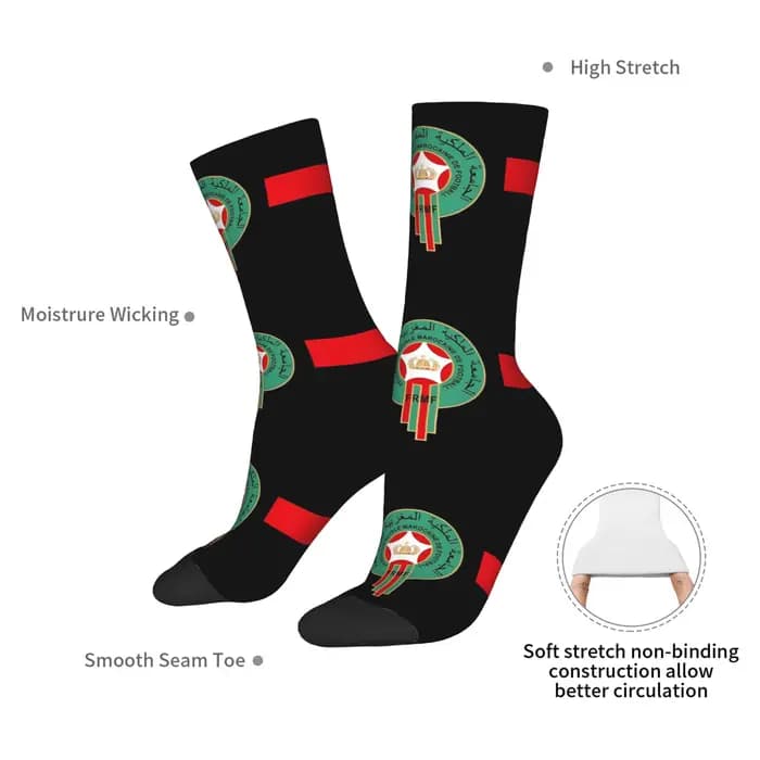 Chaussette drôle pour hommes motif marocain Hip Hop Harajuku