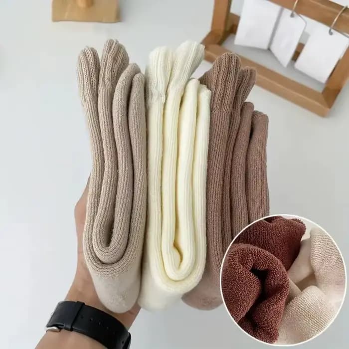 5 paires de chaussettes thermiques mi-tube épaisses