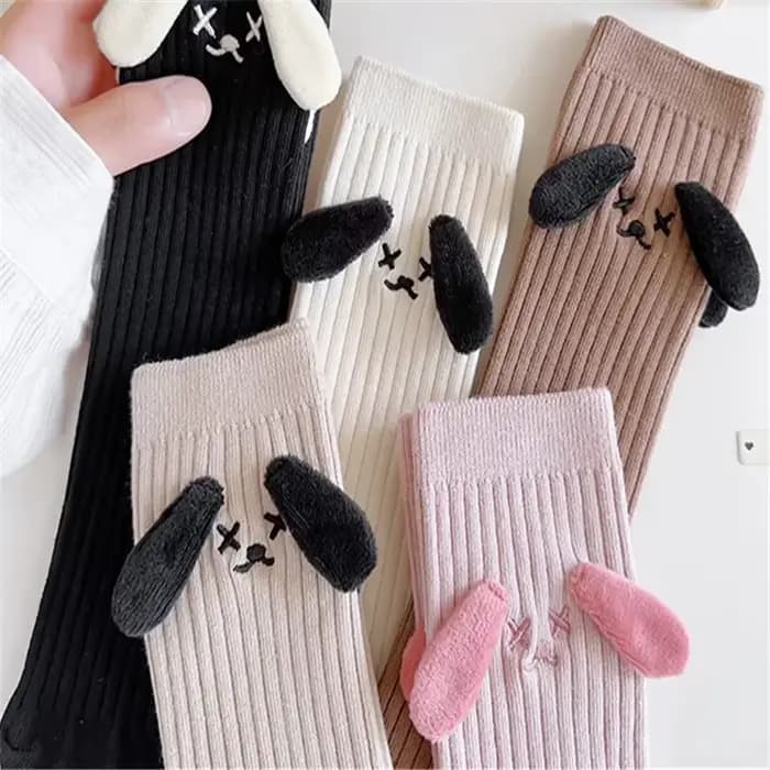 Chaussettes en coton de dessin animé pour filles et femmes, douces et mignonnes, taille unique, longueur 30cm, printemps et automne, enfants et maman, 0 à 8 ans