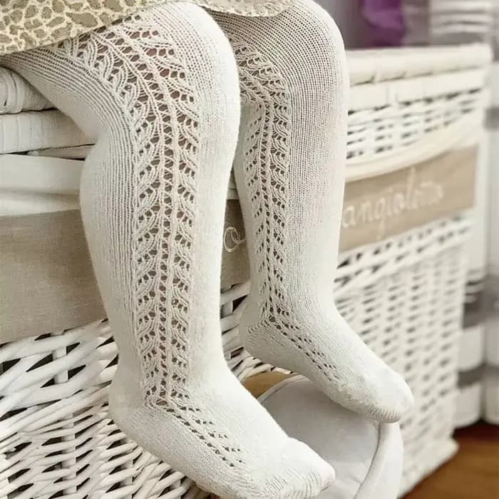 Collants mignons et respirants en coton pour bébé fille et garçon, bas de princesse de style espagnol, couleur unie, collection automne