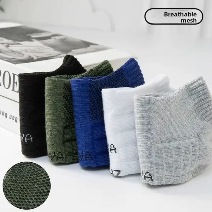 5 paires de chaussettes de sport en coton pour hommes