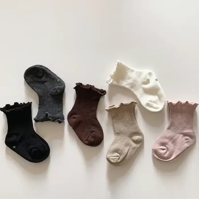 Chaussettes mi-longues en coton pour nouveau-né fille