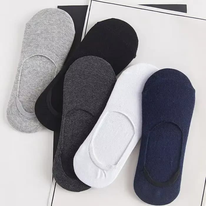 5 paires de chaussettes bateau en coton pour hommes