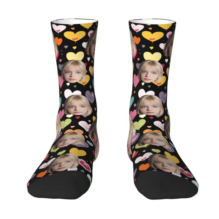Chaussettes personnalisées en forme de visage