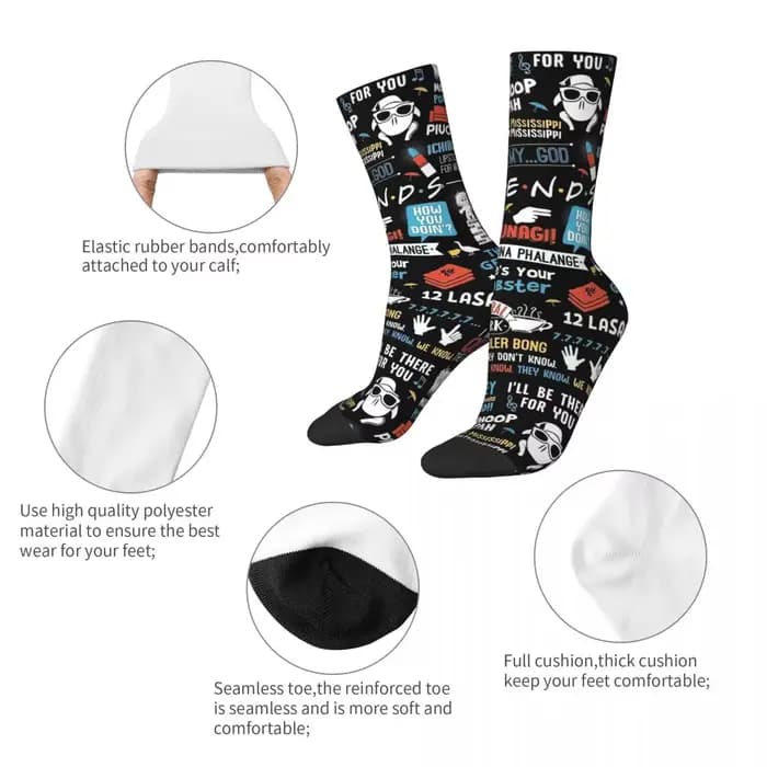 Amis série émission de télévision chaussettes hommes femmes décontracté dessin animé Central Perk
