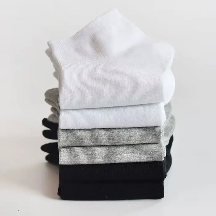 20 pièces/chaussettes pour hommes printemps été mince respirant doux Polyester coton chaussettes noir décontracté