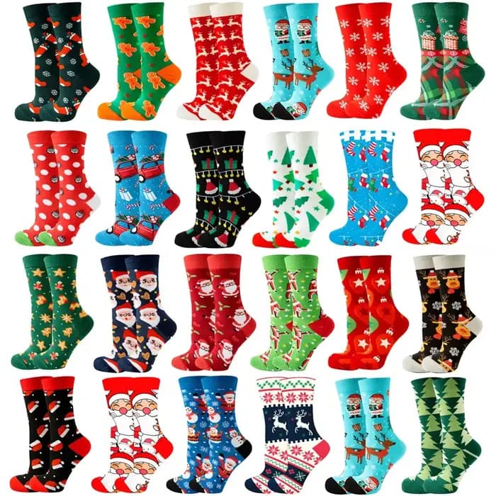 Chaussettes de Joyeux Noël en Coton pour Homme et Femme