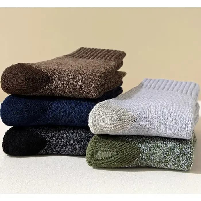 2026 nouvelles 5 paires de chaussettes en laine mérinos pour hommes