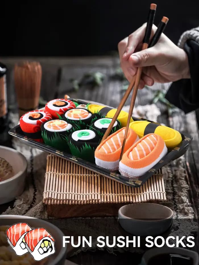 5 paires de motifs personnalisés de sushi à la mode