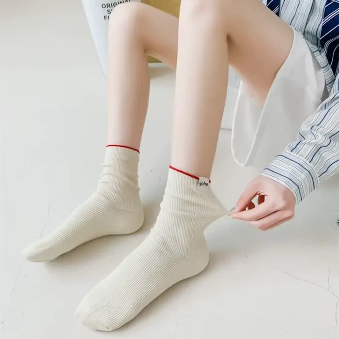 Chaussettes pour femmes, amusantes, printemps-été, Kawai, respirantes, ultra fines, mi-mollet, couleurs bonbons variées, mi-mollet, en coton, mode, douces