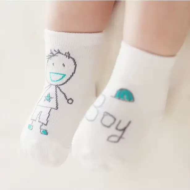 Chaussettes Asymétriques en Coton pour Nouveau-Né Garçon et Fille