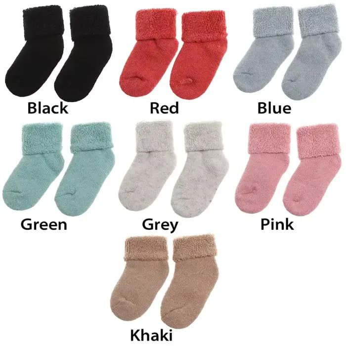 Chaussettes thermiques en laine véritable pour enfants
