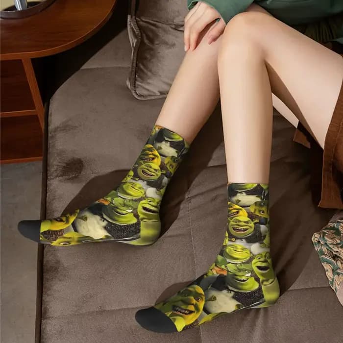 Chaussettes Hip-Hop Shreks Memes pour femmes et hommes