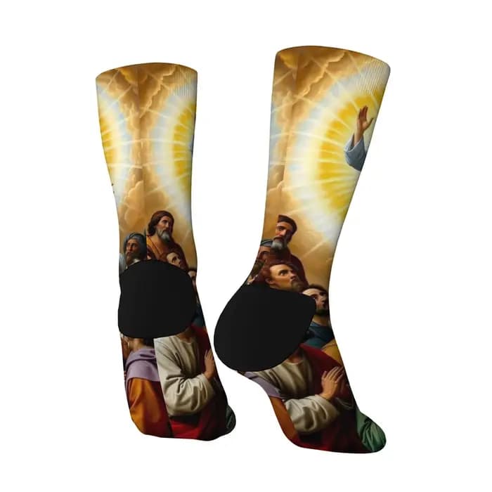 Mythe Jésus nouveauté chaussettes amusantes Harajuku style rétro confortable mode décontracté hommes