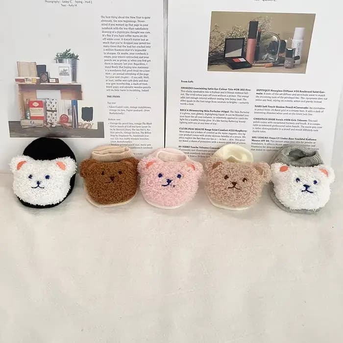 Nouveau bébé chaussettes courtes nouveau-né dessin animé ours chaussette enfants doux bateau