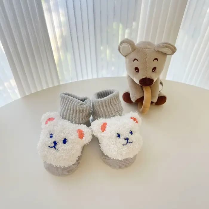 Chaussettes mi-tube ours en peluche de dessin animé