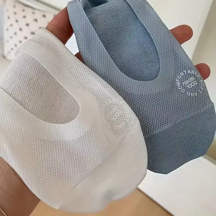 6 paires de chaussettes de sport invisibles en coton de couleur unie pour femmes
