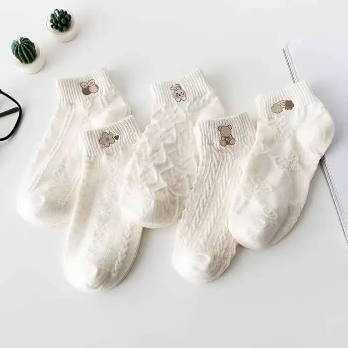 Chaussettes d'Été Blanches en Coton pour Femme et Fille