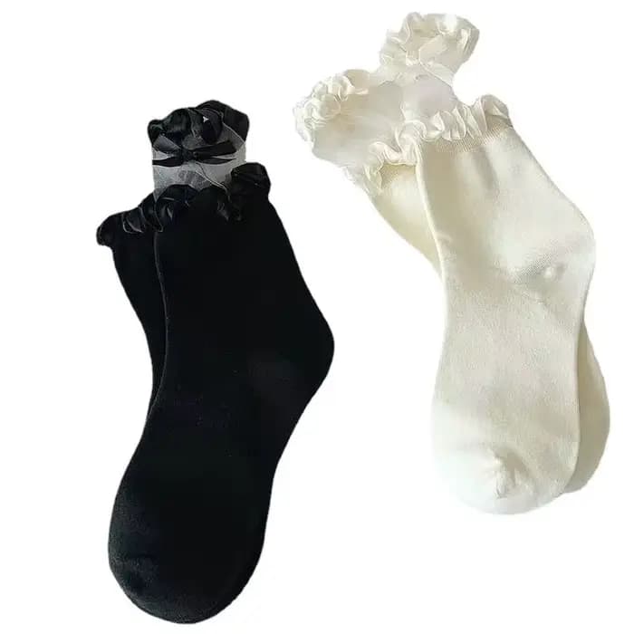 Chaussettes en dentelle douce et fine pour femmes