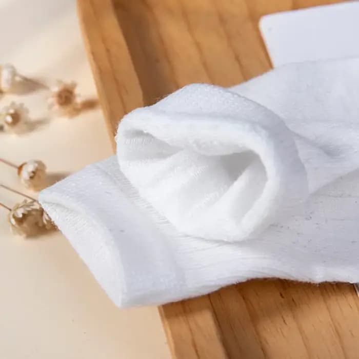 5 paires/lot nouvelles chaussettes blanches pour bébés garçons et filles