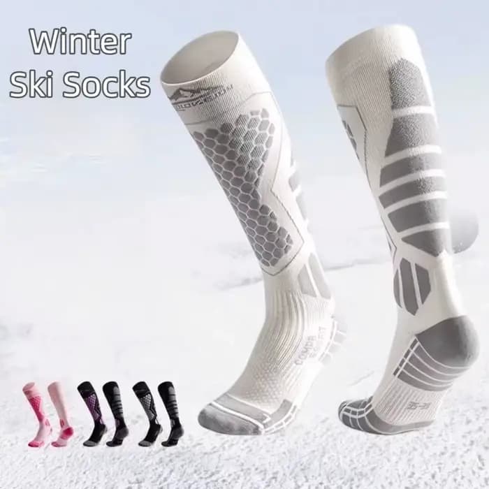 Nouvelles chaussettes de ski épaisses, respirantes, à compression thermique, antidérapantes, anti-humidité, pour le snowboard par temps froid