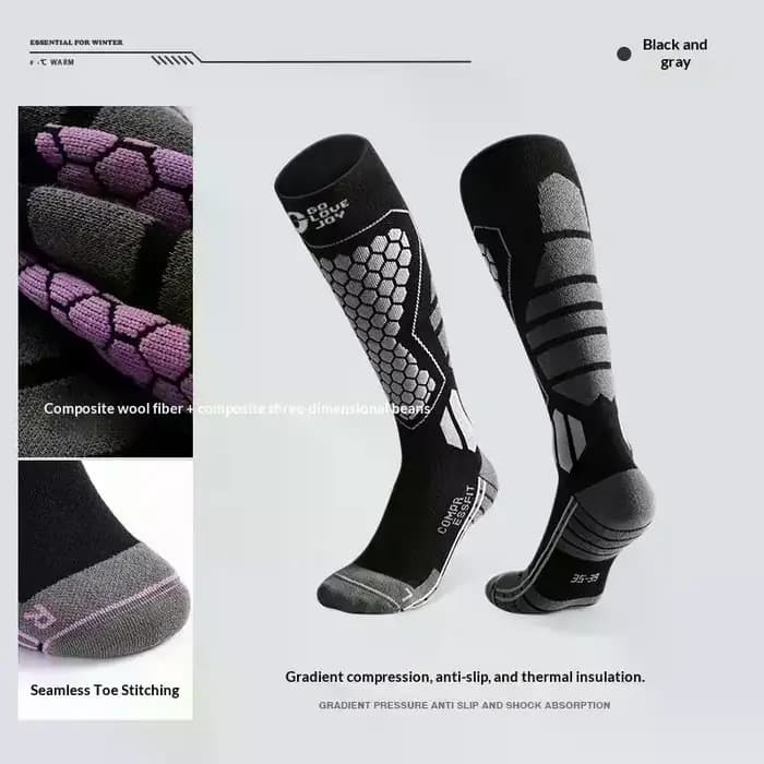 Chaussettes de Ski thermiques en coton pour hommes et femmes