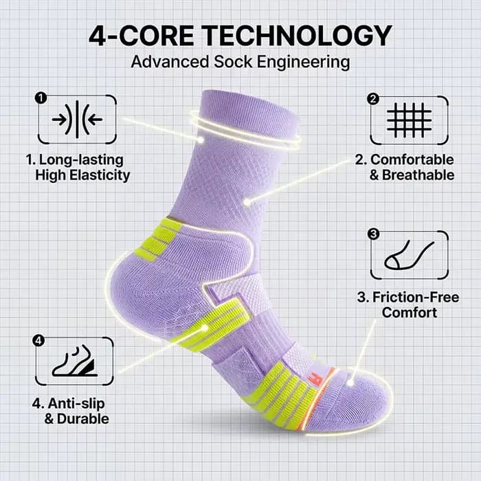 1 paire de chaussettes de sport d'été pour femmes