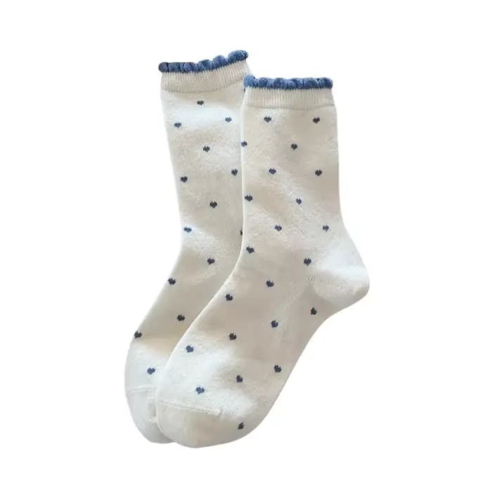 Chaussettes pour femmes Style rétro nouvelle mode coeur Design