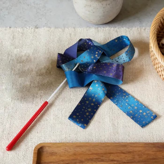 Baguettes de danse à rubans longues et scintillantes à dégradé, accessoires de gymnastique rythmique pour fêtes, salles de classe et concours de talents