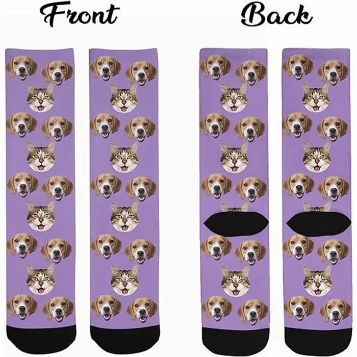 Chaussettes personnalisées avec visages surprise pour hommes et femmes