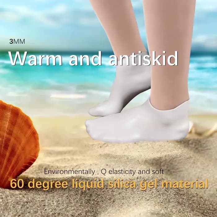 Chaussettes de plongée sous-marine en Silicone, chaussettes de natation 3mm, chaudes, résistantes à l'eau, bottes d'eau de surf, chaussures de plage antidérapantes, chaussettes à ailettes élastiques