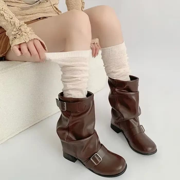 Chaussettes de pied pour salle d'enseignement de nuit, tuyau d'automne pour femmes, chauffe-jambes gris, chaussettes de Ballet à poils blancs, chaussettes de mollet