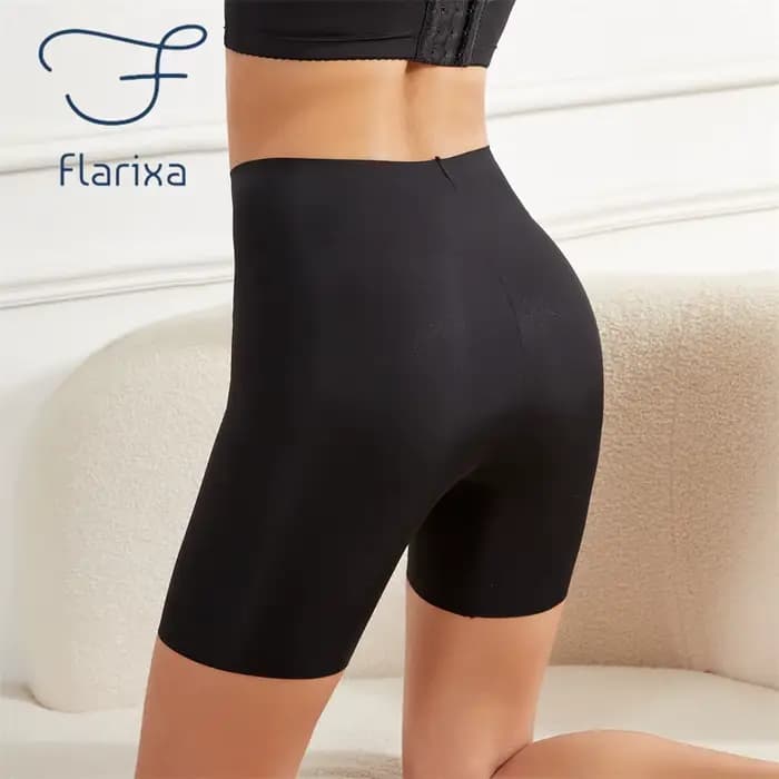 Flarixa sans couture taille haute femmes longue jambe ceinture culotte confortable sans