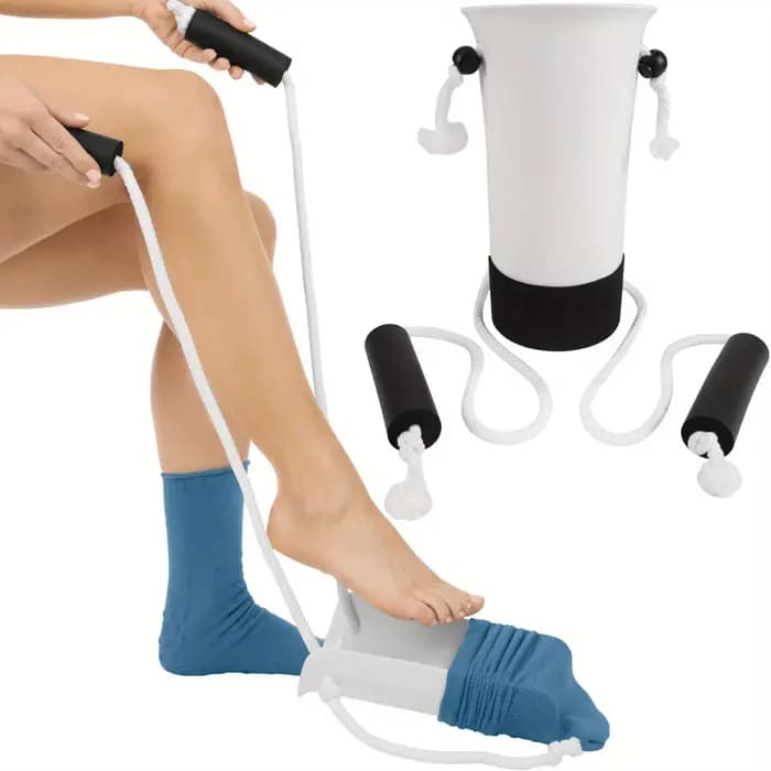 Aide à la pose de chaussettes, outil pratique pour chaussettes de compression, accessoire de mobilité pratique pour personnes âgées, femmes enceintes, diabétiques, usage quotidien à domicile
