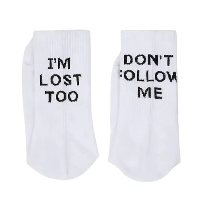 Mode chaussettes drôles Streetwear femmes Harajuku Meias Femme 2020 chaud heureux lettre décontracté mignon nouveauté modèle Meia Harry chaussette