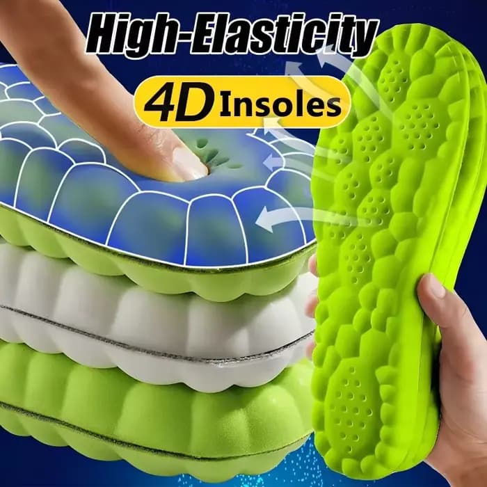 Semelles intérieures de Sport en Latex 4D pour hommes et femmes