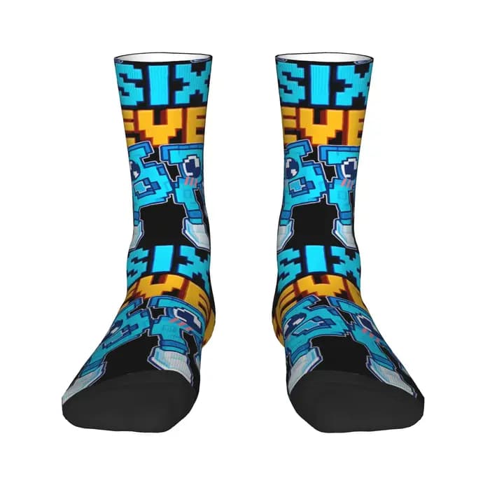 67 Six Seven drôle italien Brainrot enfants jeu Meme chaussettes automne