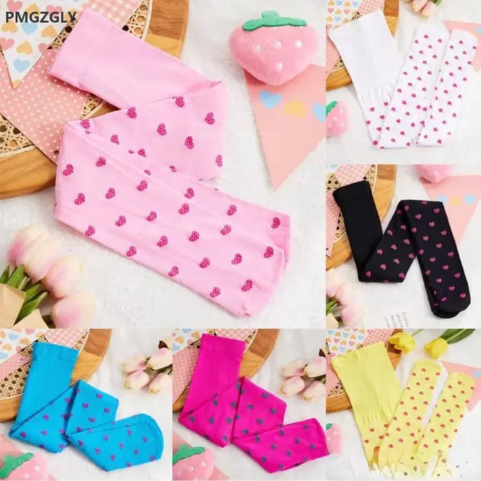 Collants bébé enfants filles doux taille élastique coeur motif